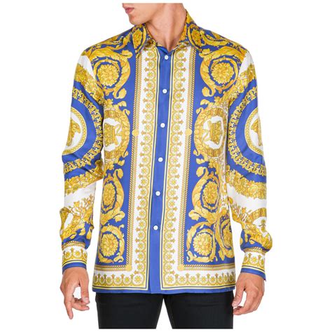 versace inspired mens dress shirts|Versace collection men shirt sale.